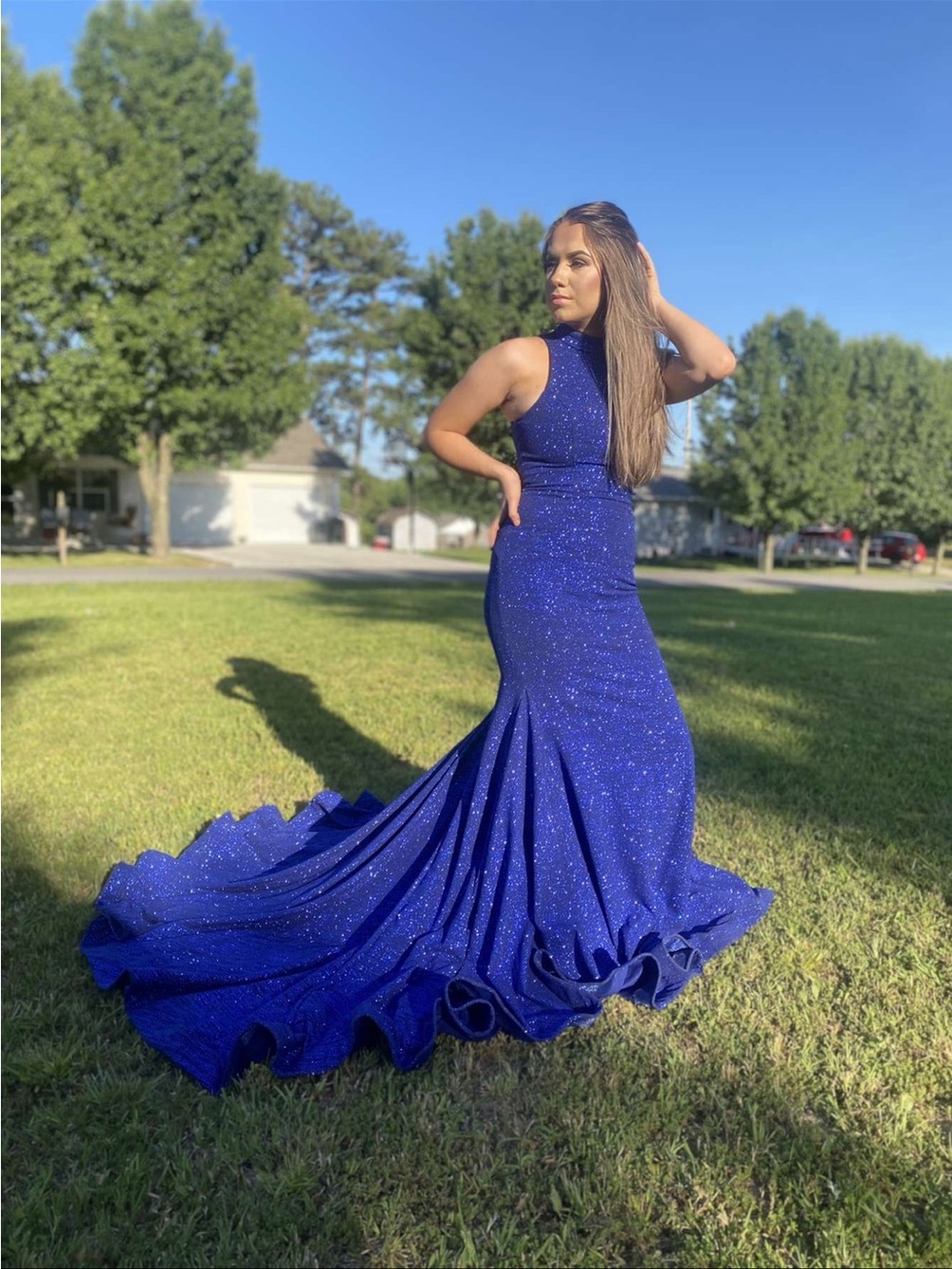 Royal Blue Sparkle Mermaid Prom Dress